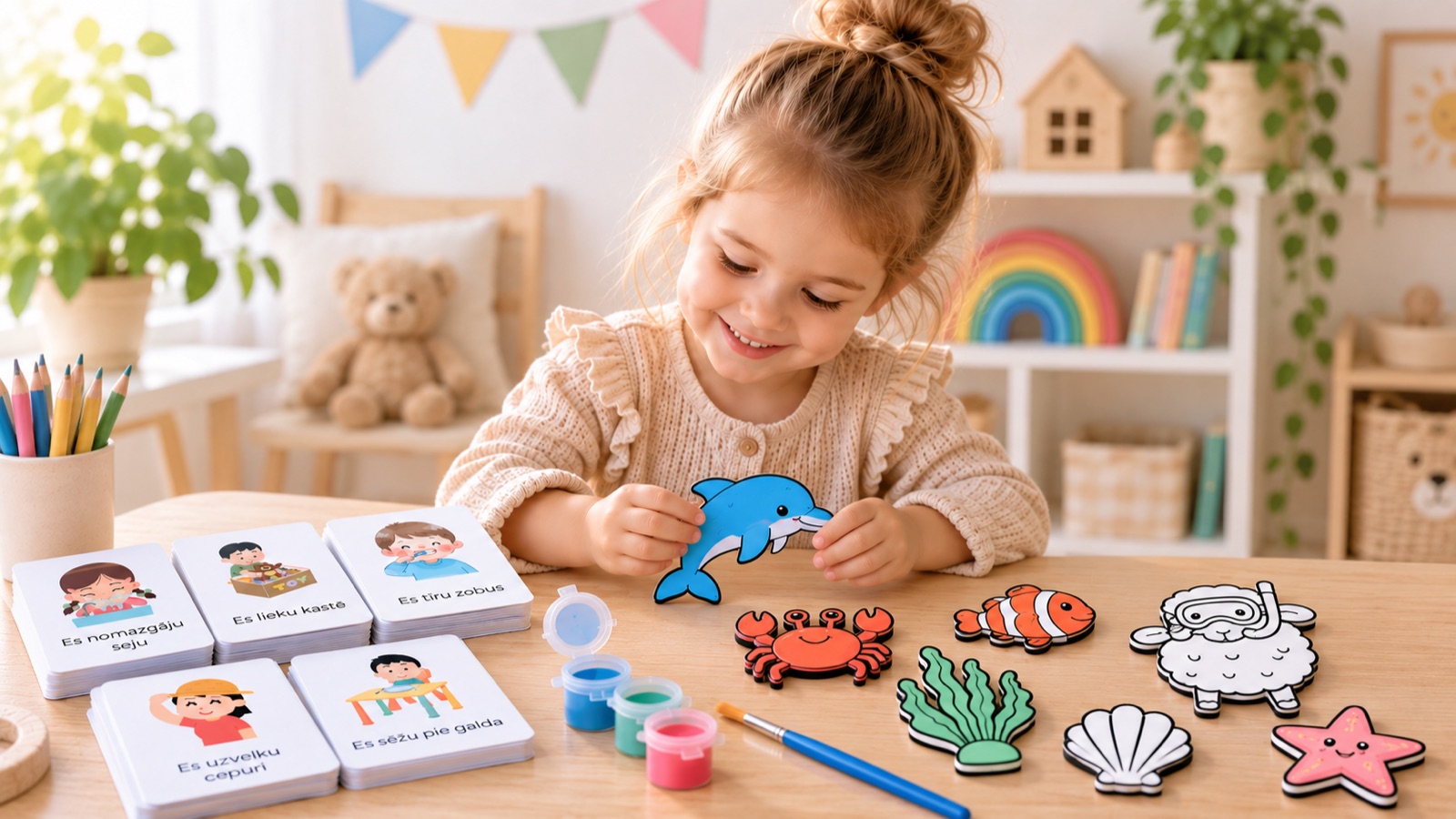 Eva Kids kartītes un krāsojamās figūriņas