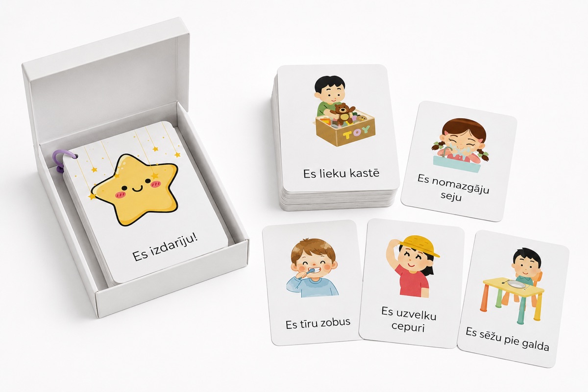 Komplekts “Es varu pats” — ikdienas attīstošās kartītes